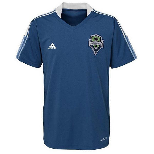 Youth adidas Blue Seattle Sounders FC 2021 AEROREADY Training Jersey Youth adidas Blue Seattle Sounders FC 2021 AEROREADY Training Jersey