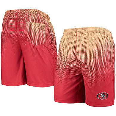 Men's FOCO Scarlet/Gold San Francisco 49ers Pixel Gradient Training Shorts