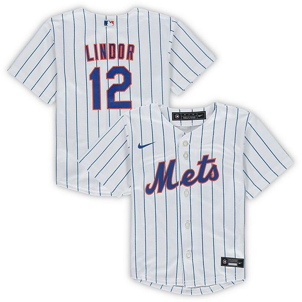 Toddler Nike Francisco Lindor White New York Mets Home 2020 Replica Player  Jersey