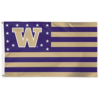 WinCraft Washington Huskies 3' x 5' Stars & Stripes One-Sided Flag