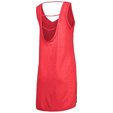 Women's G-III 4Her by Carl Banks Heathered Red Los Angeles Angels Swim Cover-Up Dress