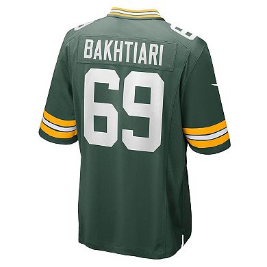 Men's Nike David Bakhtiari Green Green Bay Packers Game Team Jersey