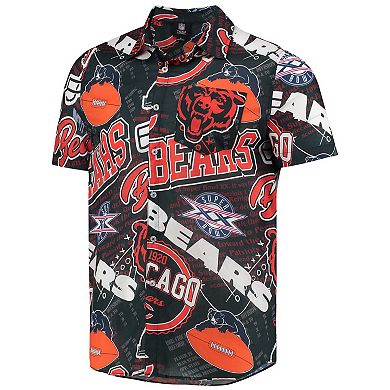 Men's FOCO Navy Chicago Bears Thematic Button-Up Shirt