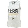 Women's Concepts Sport Heathered Gray/Black New Orleans Saints Profound Tank Top & Leggings Sleep Set