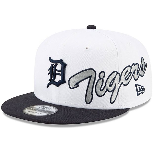 Men's New Era White Detroit Tigers Vintage 9FIFTY Snapback Hat