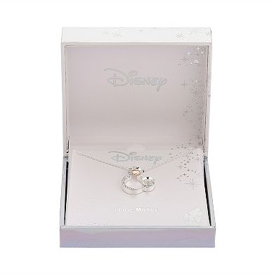 Disney's Mickey Mouse Two-Tone Crystal Head Necklace