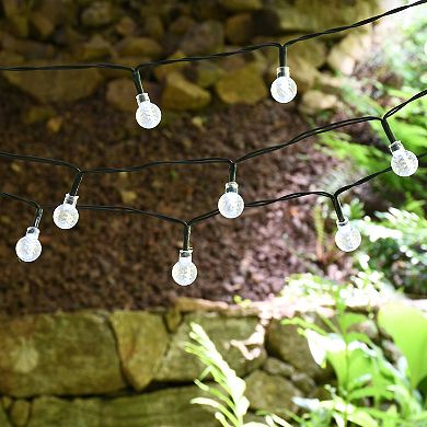 Multicolor Solar Power Faceted Ball String Lights