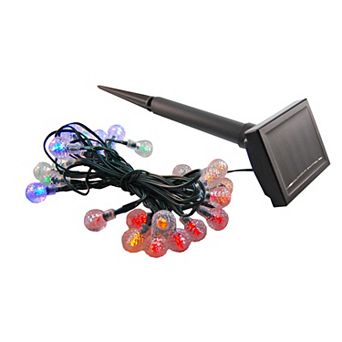 Multicolor Solar Power Faceted Ball String Lights