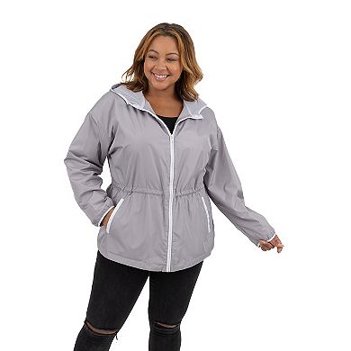 Plus Size Fleet Street Hooded Drawstring-Waist Anorak Jacket