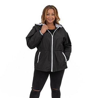 Plus Size Fleet Street Hooded Drawstring-Waist Anorak Jacket