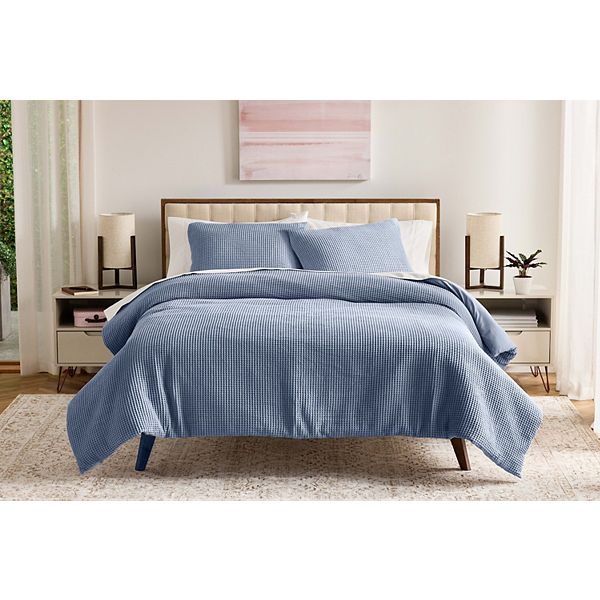 Sonoma Goods For Life® Andorra Waffle Comforter Set with Shams - King in Blue