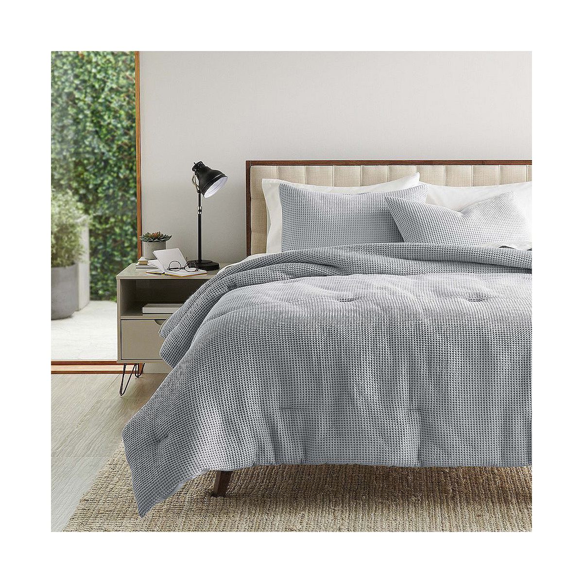 Sonoma Goods For Life® Andorra Waffle Comforter Set with Shams - Gray, TWIN/TWNXL