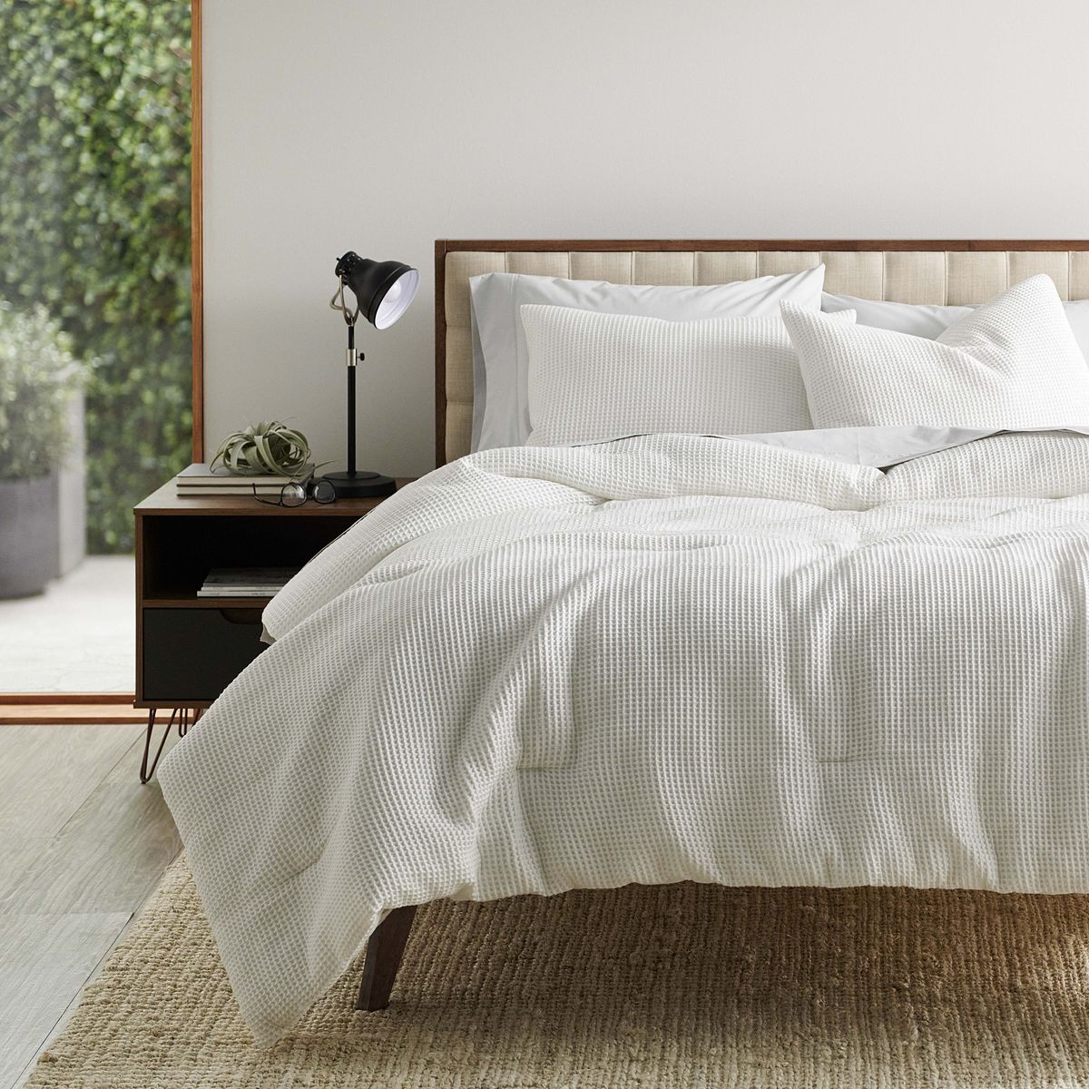 Sonoma Goods For Life® Andorra Waffle Comforter Set with Shams - White, FULL/QUEEN
