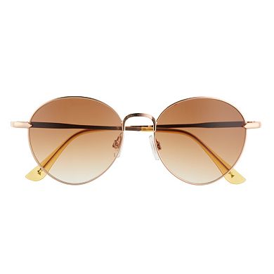 Women's LC Lauren Conrad 51mm Gold Tone Gradient Round Sunglasses