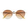 Women's LC Lauren Conrad 51mm Gold Tone Gradient Round Sunglasses