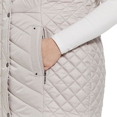 Plus Size Weathercast Quilted Long Puffer Vest