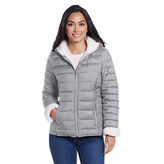Women's Weathercast Hood Sherpa-Lined Puffer Jacket