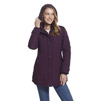 Women's Weathercast Hooded Quilted Walker Jacket