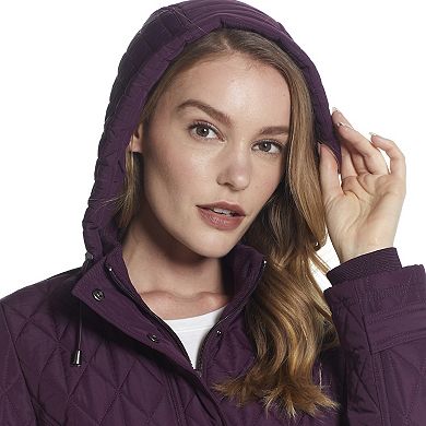 Women's Weathercast Hooded Quilted Walker Jacket