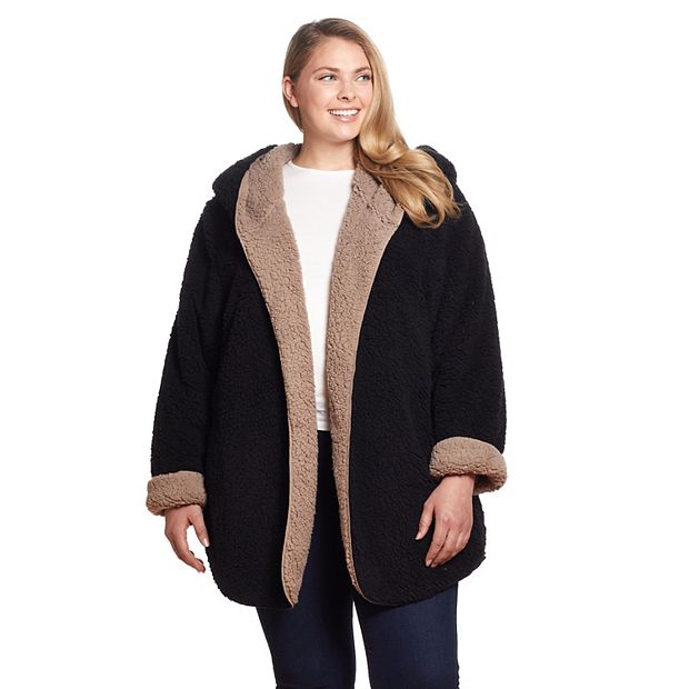 Womens plus clearance size sherpa jacket