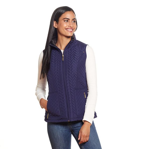 Women's Weathercast FauxFur Trim Quilted Vest