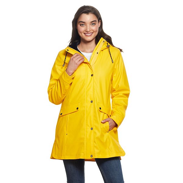 Women's Weathercast Hooded Lined Rain Coat
