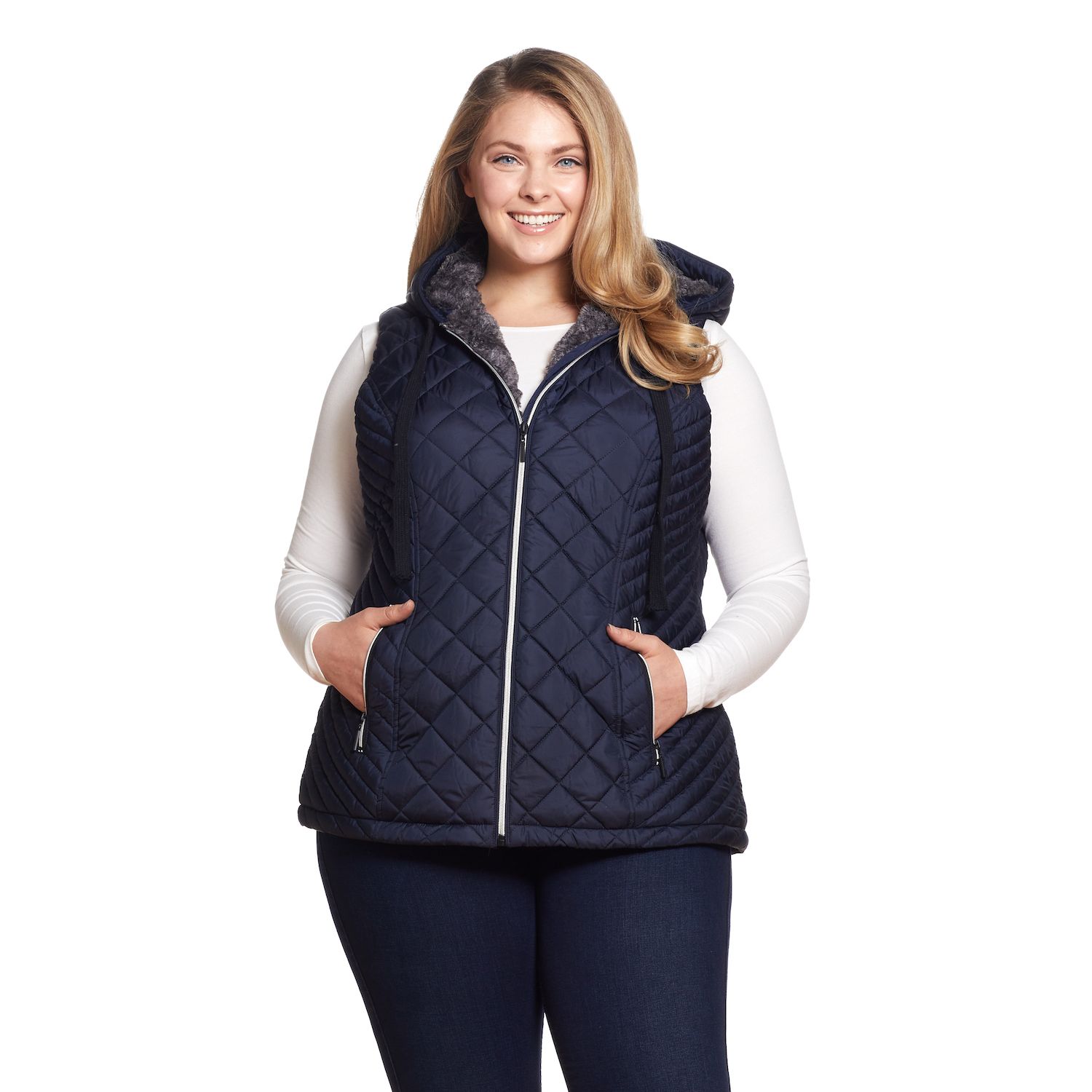 womens plus size quilted vest