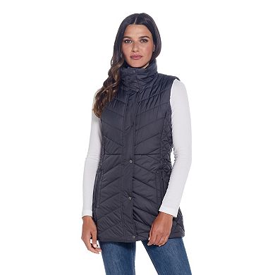 Women's Weathercast Quilted Long Puffer Vest