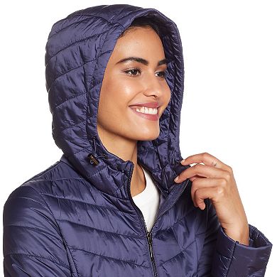 Women's Weathercast Packable Faux Down Hooded Jacket