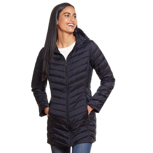 Women's Weathercast Packable Faux Down Hooded Jacket