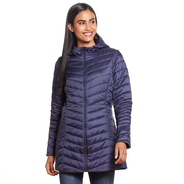 Women's Weathercast Packable Faux Down Hooded Jacket