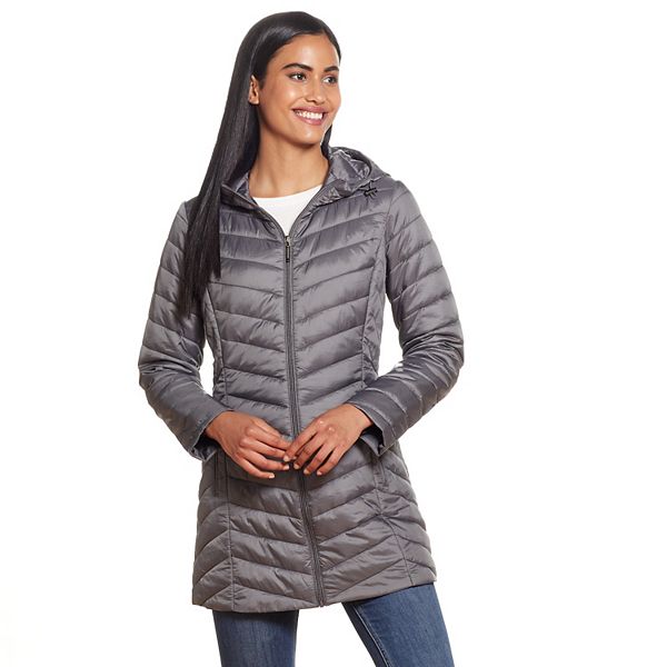 Women's Weathercast Packable Faux Down Hooded Jacket