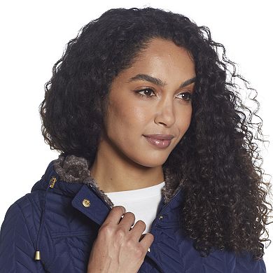 Women's Weathercast Faux-Fur Hood Quilted Jacket