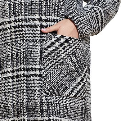 Plus Size Weathercast Plaid Wool-Blend Topper Coat