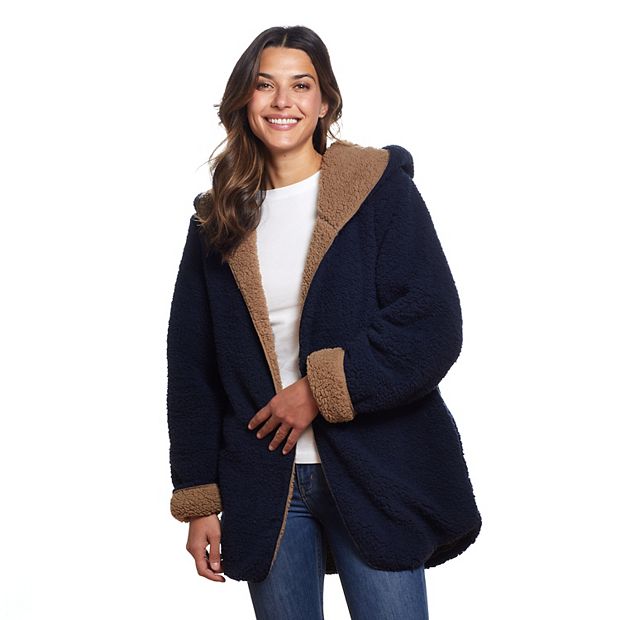 Weatherproof women's Reversible Cozy Sherpa Hooded Jacket