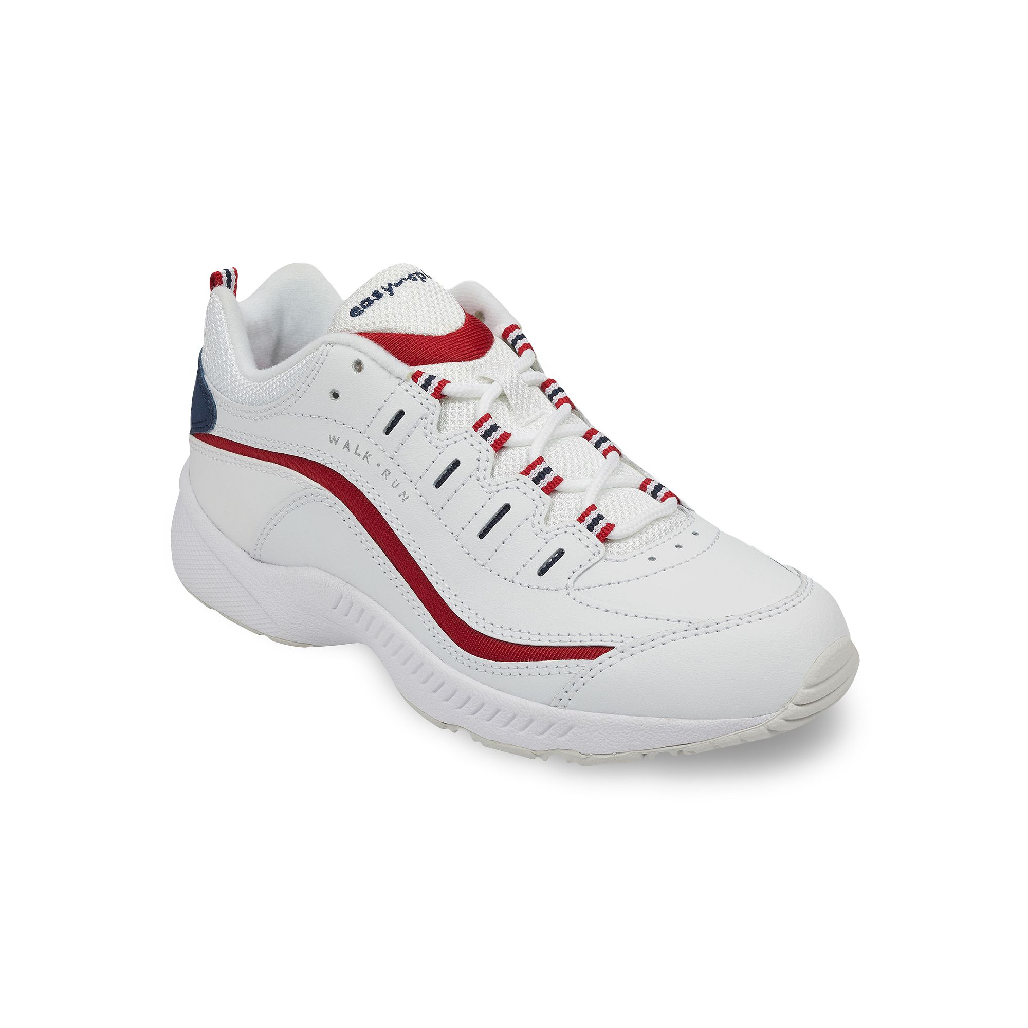 Easy Spirit Romy Womens Classic Walking Sneakers, Size: 6 N, White Red