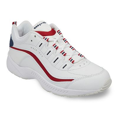 Easy spirit white leather sneakers online