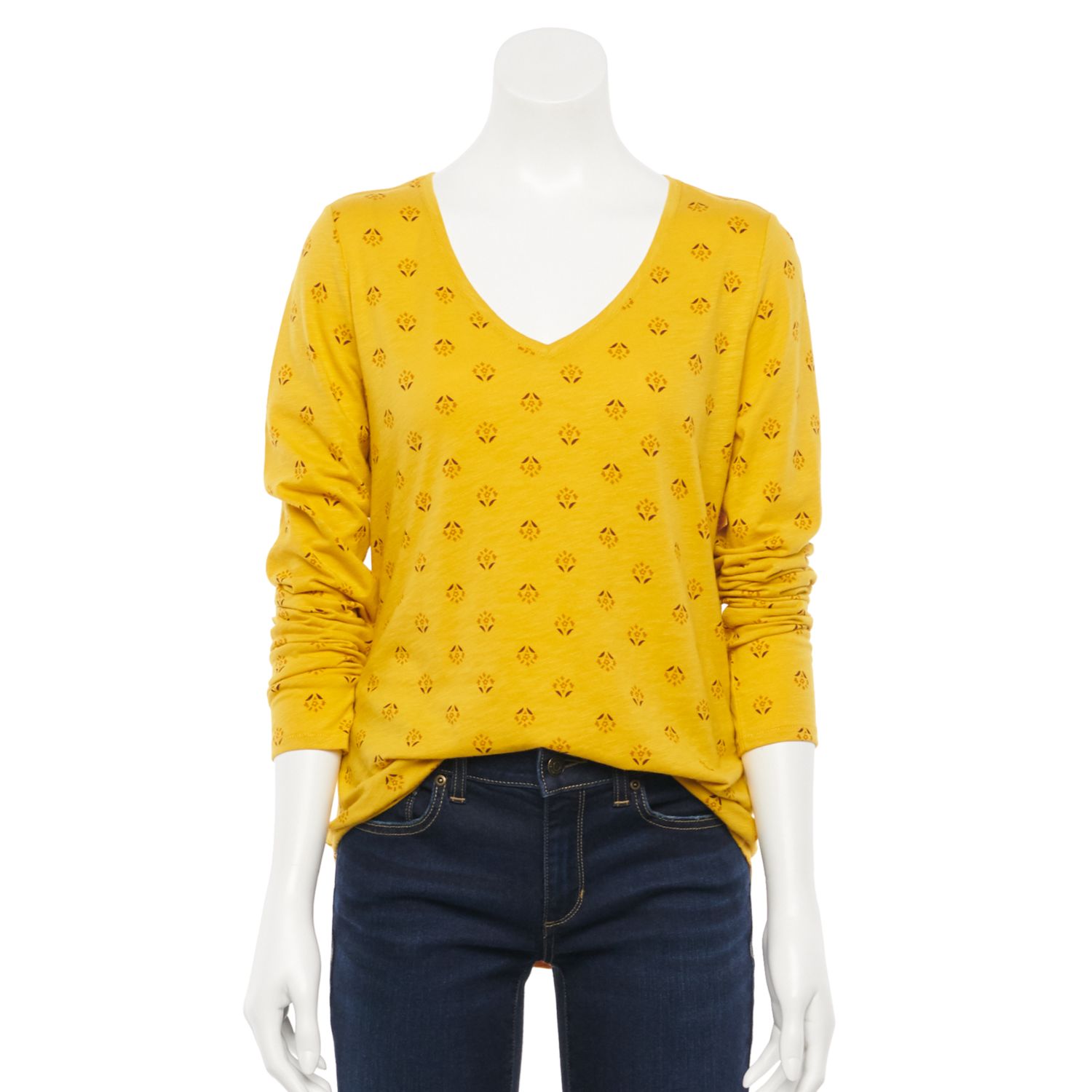 kohls yellow tops