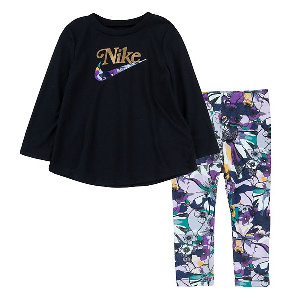 Baby Girl Nike Floral Tunic & Leggings Set