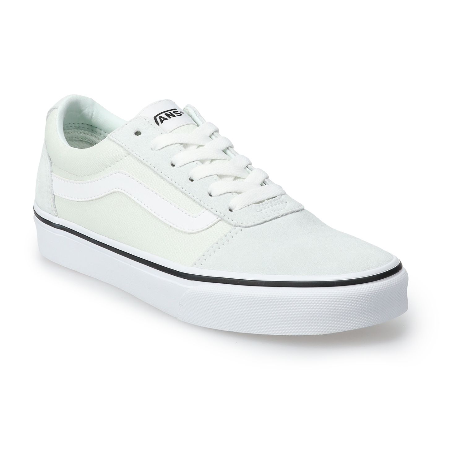 kohls vans slip on white