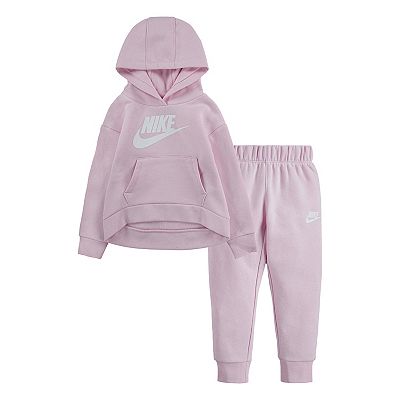 Baby Girl Nike Sportswear Club Fleece High Low Hoodie and Joggers Set