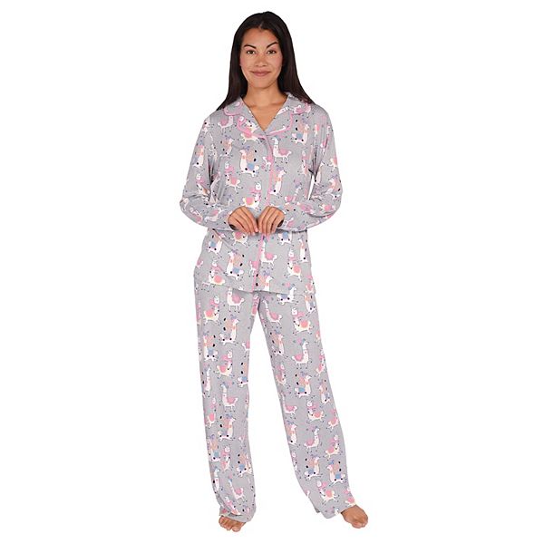 Women's Nite Nite by Munki Munki Pajama Shirt & Pajama Pants Set