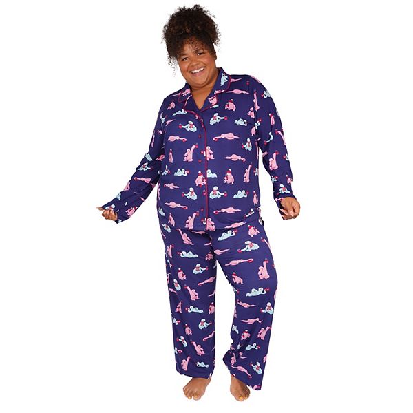 Plus Size Nite Nite by Munki Munki Pajama Shirt & Pajama Pants Set