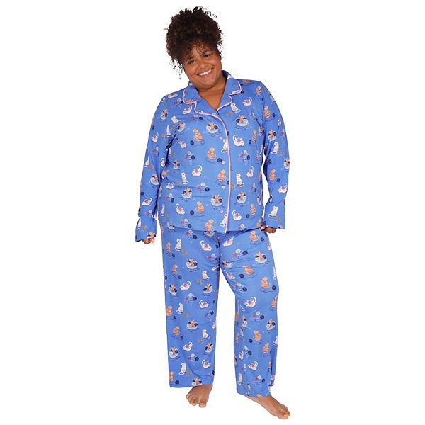 Plus Size Nite Nite by Munki Munki Mean Girls Pajama Top & Pajama Pants Set