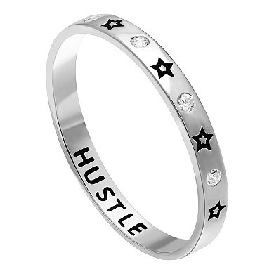PRIMROSE Sterling Silver Cubic Zirconia Star "Hustle" Band Ring