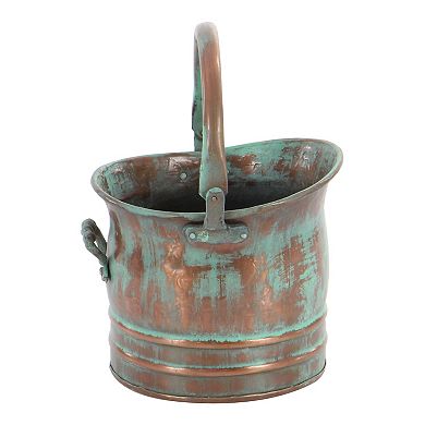 Stella & Eve Copper Finish Rustic Planter with Handles Table Decor 3-Piece Set