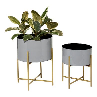 Stella & Eve Contemporary Planter Floor Decor 2-piece Set