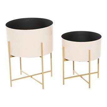 Stella & Eve Contemporary Planter Floor Decor 2 pc Set