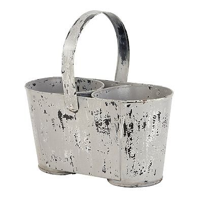 Stella & Eve White Vintage-Inspired Planter Table Decor