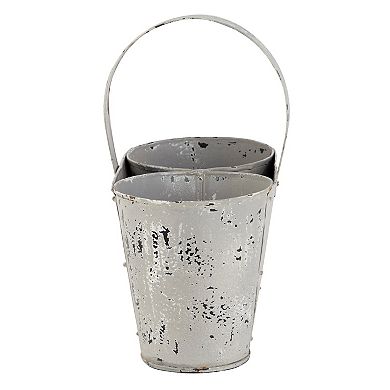 Stella & Eve White Vintage-Inspired Planter Table Decor